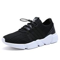 Men\'s Sneakers Spring Summer Comfort Light Soles Tulle Outdoor Athletic Casual Flat Heel Gore Gray Black Running Shoes