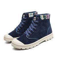 mens boots spring fall comfort pu casual flat heel lace up black blue  ...