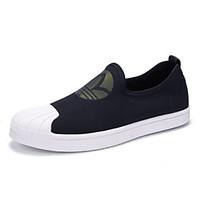 Men\'s Loafers Slip-Ons Spring Summer Comfort Light Soles Fabric Outdoor Casual Flat Heel Gray Black Walking Shoes