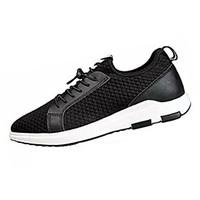 Men\'s Athletic Shoes Comfort Fabric Spring Fall Casual Walking Comfort Split Joint Flat Heel Black 2in-2 3/4in
