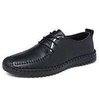 Men\'s Oxfords Spring Fall Comfort Tulle Casual Flat Heel Others Black White Black and White Walking
