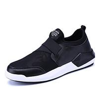 Men\'s Sneakers Spring Fall Winter Comfort Patent Leather Outdoor Office Career Casual Flat Heel Black White Red