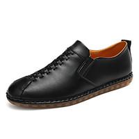 Men\'s Loafers Slip-Ons Spring / Fall Comfort Canvas Casual Flat Heel Slip-on Black Orange