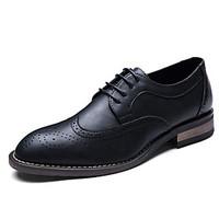 Men\'s Oxfords Spring Summer Fall Winter Comfort Nappa Leather Office Career Party Evening Weeding Casual Black Brown