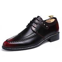 mens oxfords comfort leather office career casual red black gold