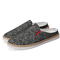 Men\'s Loafers Slip-Ons Spring Summer Comfort Light Soles Linen Outdoor Casual Flat Heel Walking Shoes