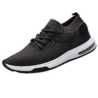 Men\'s Athletic Shoes Comfort PU Spring Fall Outdoor Flat Heel Green Gray Black Flat