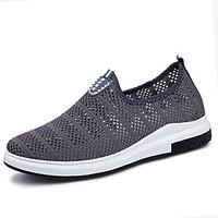 Men\'s Loafers Slip-Ons Comfort PU Spring Fall Outdoor Flat Heel Blue Gray Black Flat