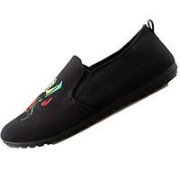 Men\'s Loafers Slip-Ons Comfort Tulle Spring Fall Outdoor Walking Flat Heel Green Red Black Gold Under 1in