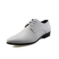 Men\'s Oxfords Spring Fall Formal Shoes Comfort Wedding Office Career Party Evening Flat Heel Black Brown Sliver
