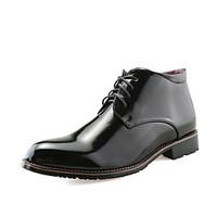 mens boots spring fall winter comfort leather casual black burgundy go ...