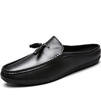 mens loafers slip ons spring fall comfort round toe suede casual black ...