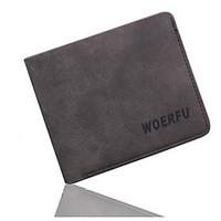 Men Fashion Suede Wallet Black Formal Card Holder Purse