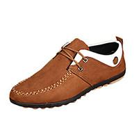 mens flats spring fall moccasin comfort leatherette casual flat heel l ...