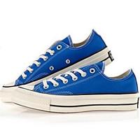 mens sneakers comfort canvas spring casual royal blue black white flat