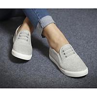 mens loafers slip ons comfort couple shoes canvas spring casual gray b ...