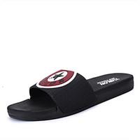 Men\'s Slippers Flip-Flops Slingback PVC Summer Casual Flat Heel Blue Green Black Flat