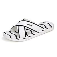 mens slippers flip flops slingback pvc summer casual flat heel white f ...