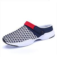 mens sandals slingback tulle summer casual flat heel blue red flat