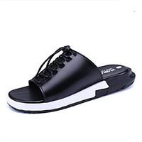 mens slippers flip flops slingback pvc summer casual flat heel black w ...