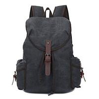 men women canvas backpack school laptop bag