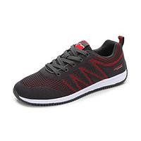 Men\'s Sneakers Spring Summer Mary Jane Comfort Tulle Outdoor Athletic Casual Hiking Flat Heel Lace-up Blue Red Black