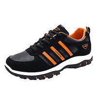 Men\'s Shoes PU Athletic Sneakers Athletic Sneaker Flat Heel Lace-up Black / Blue / Orange