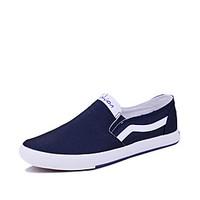 mens loafers slip ons spring summer light soles pu casual blue red bla ...