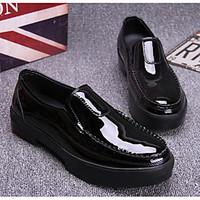 mens sneakers comfort leather tulle spring casual black flat