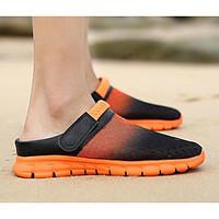 mens sandals comfort fabric tulle spring casual light blue orange blac ...