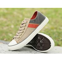 mens sneakers comfort canvas tulle spring casual khaki blue beige flat