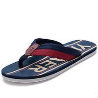 mens slippers flip flops comfort fabric rubber spring casual red navy  ...