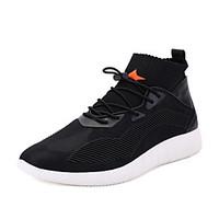 mens sneakers spring fall high top fabric casual flat heel gore walkin ...