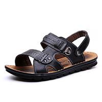 mens sandals summer sandals open toe leather casual flat heel others b ...