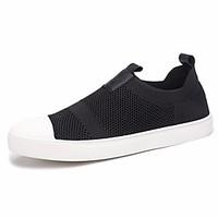 mens flats comfort tulle spring casual black white flat