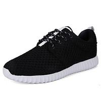 Men\'s Sneakers Comfort Tulle Spring Casual Screen Color Black White Flat