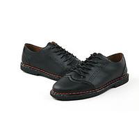 Men\'s Sneakers Comfort PU Spring Casual Brown Black White Flat