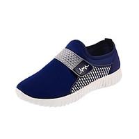 Men\'s Sneakers Comfort Canvas Spring Casual Screen Color Blue Black Flat