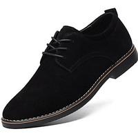 Men\'s Sneakers Comfort Suede Spring Casual Dark Blue Black Flat