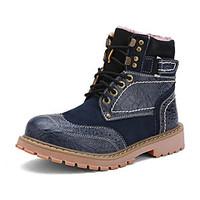 mens boots spring fall winter comfort leatherette outdoor casual athle ...