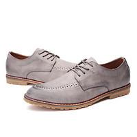 mens oxfords comfort pu casual black brown gray