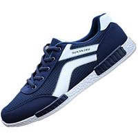 Men\'s Sneakers Comfort Tulle Rubber Spring Casual Blue Light Grey Black Flat