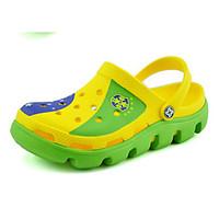 Men\'s Sandals Spring Comfort Hole Shoes PU Rubber Casual Screen Color Navy Blue Yellow