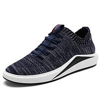 Men\'s Sneakers Comfort Light Soles Fabric Spring Summer Athletic Casual Blue Gray Black Flat