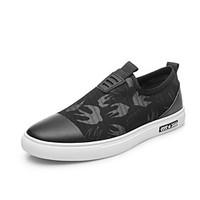 Men\'s Loafers Slip-Ons Comfort Tulle Spring Summer Casual Walking Flat Heel Blue/Black Black/Red Black Flat