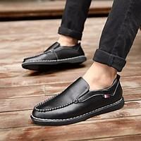 mens loafers slip ons fall winter comfort pu casual low heel red black