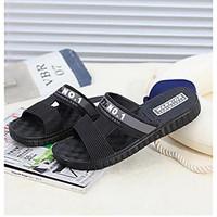 mens slippers flip flops fall winter comfort pu casual blue black