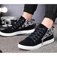 mens boots spring fall comfort canvas casual dark blue black white