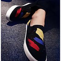 Men\'s Sneakers Comfort PU Tulle Spring Casual Red Navy Blue Black Flat