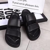 mens sandals comfort pu spring casual black white flat